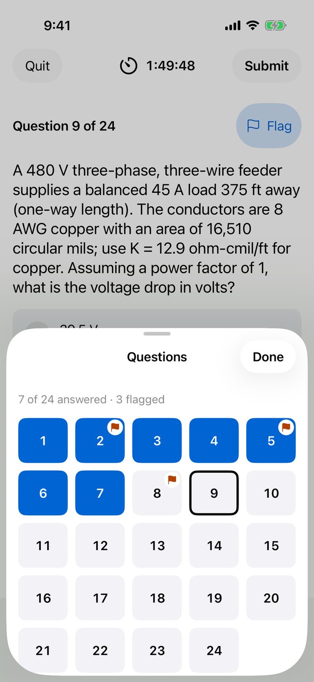 A timed practice exam